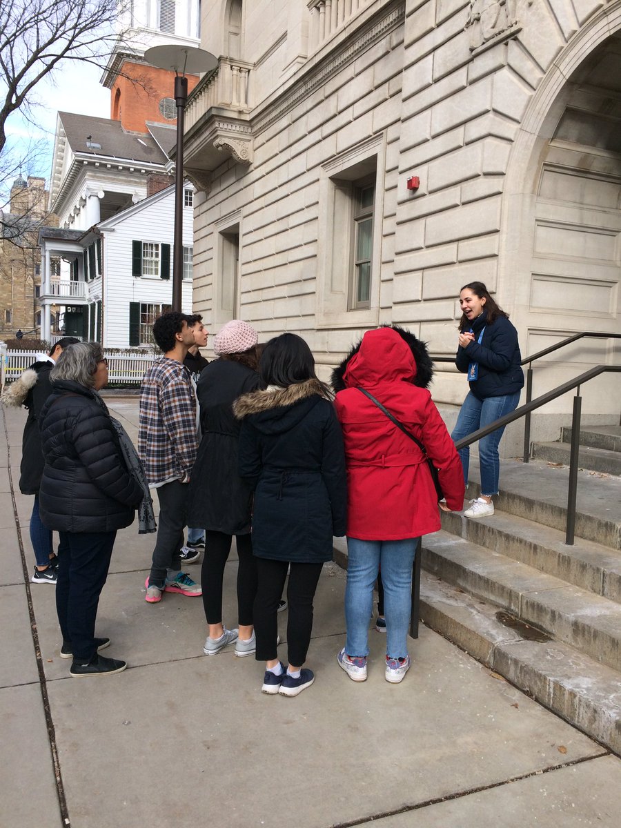 CalhounModelCo1's tweet photo. Calhoun Model Congress getting a private tour of Yale University.  #CalhounHS
#Calhoun_StudGov https://t.co/5PJz86zR1M