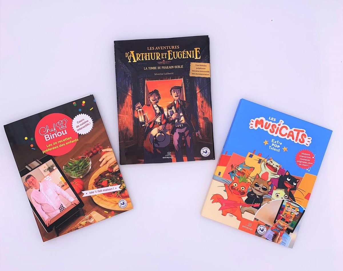 Bonne nouvelle ! Le nouveau #livre interactif sur l'#archeologie "Les Aventures d'Arthur et Eugénie - La tombe du pharaon oublié" rejoindra dès lundi les autres collections extrapage !