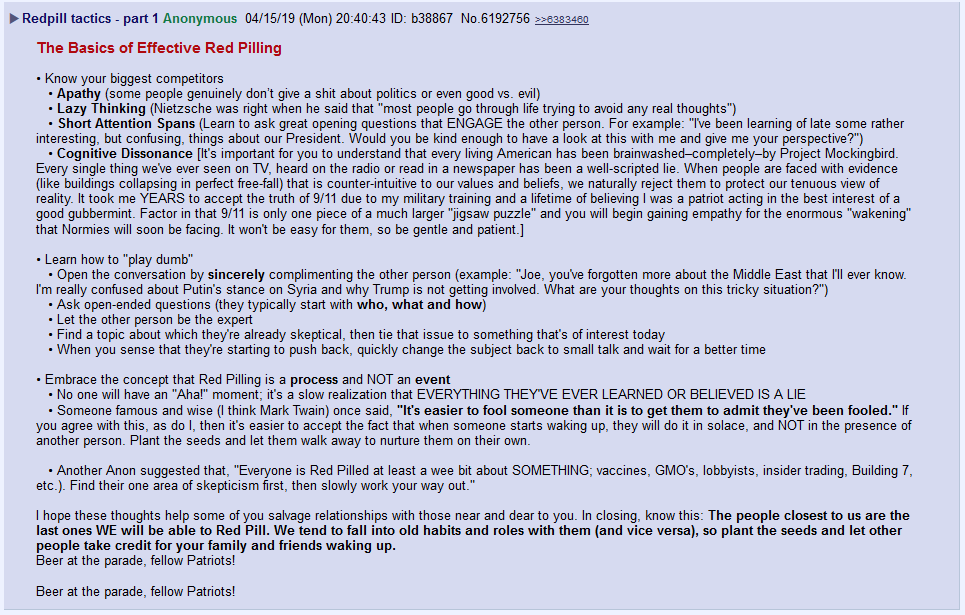 Since 8chan is dead, the primary link in the OP no longer works.The Facebook link still does.Here are some screenshots of the guide taken from 8chan before it went dark.