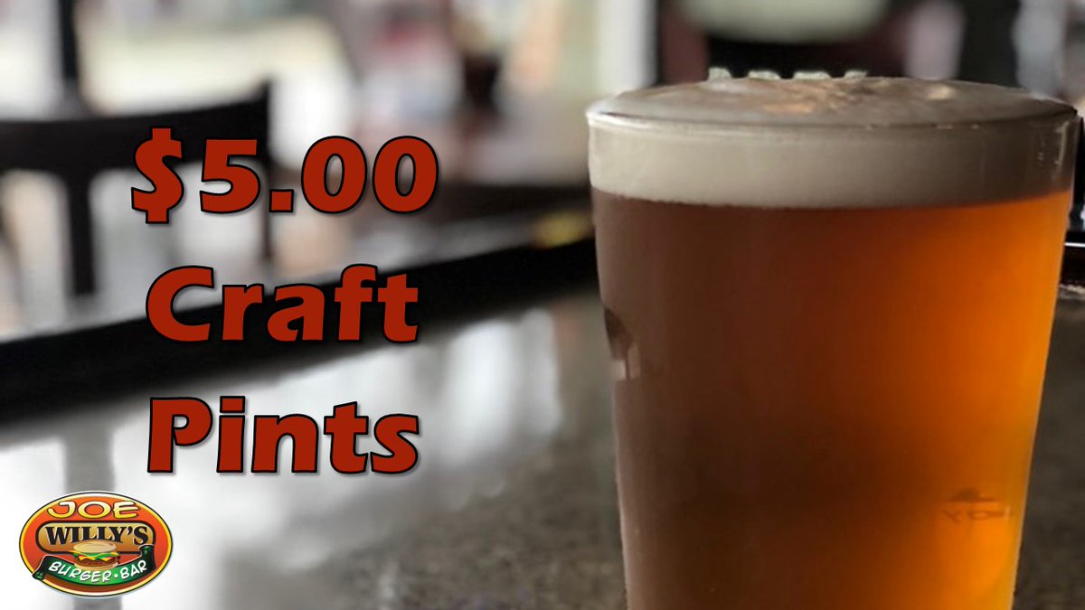 JWburgerbar's tweet photo. Today's special is $5 Craft Pints! And don't forget, tonight is our Holiday Tap Takeover! It starts at 4pm, see you there! https://t.co/VEVViYuezz