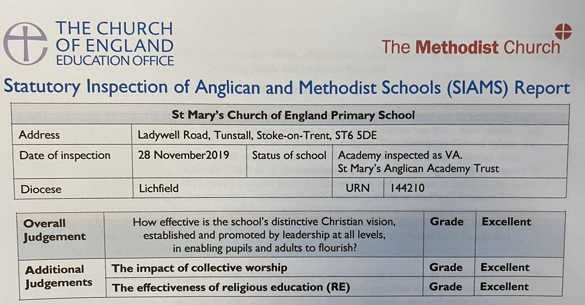 gandtparish's tweet photo. Our @Ofstednews Outstanding  church school @StMarys_CE in Tunstall, Stoke-on-Trent is now also rated Excellent after our recent SIAMS inspection. Well done to the staff &amp; pupils &amp; all who help to run &amp; support our amazing school! @Lichfield_CofE @churchofengland @CofE_Education https://t.co/b4xLa6TUF2