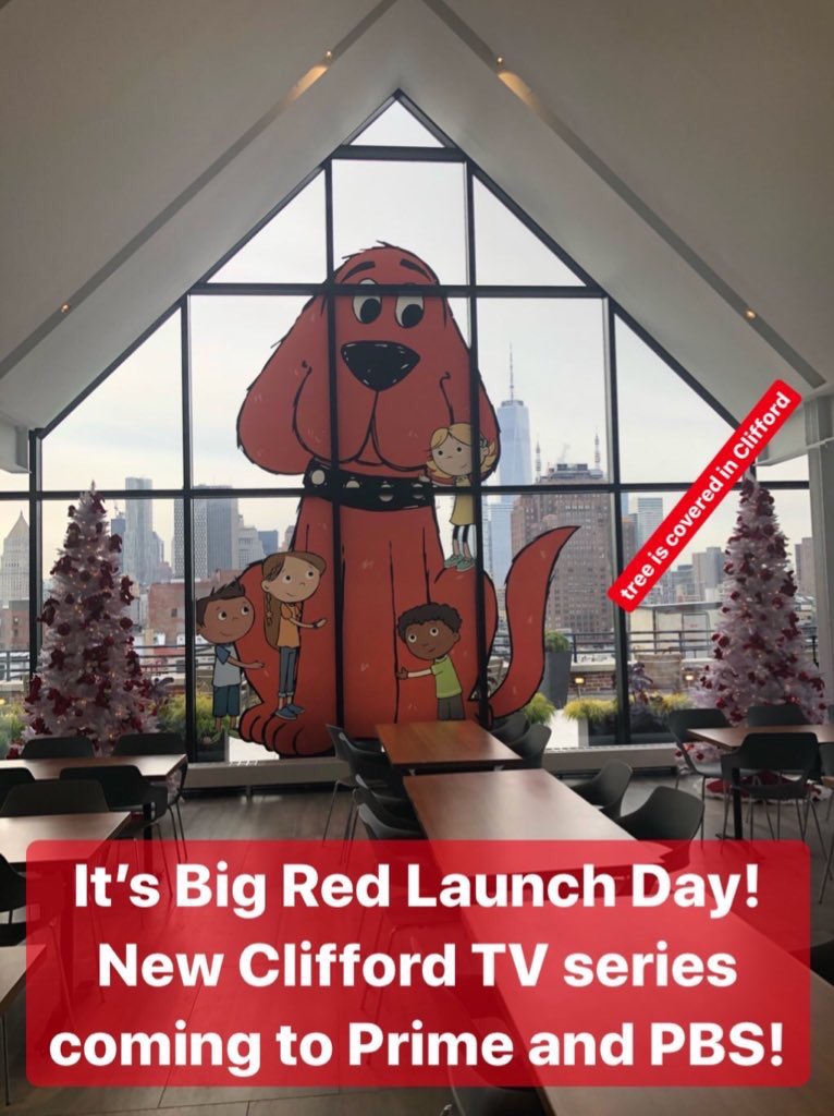rachelaprater's tweet photo. #InsideScholastic #BigRedLaunchDay #CliffordtheBigRedDog #ScholasticEmployee https://t.co/JEK5I8uqFX