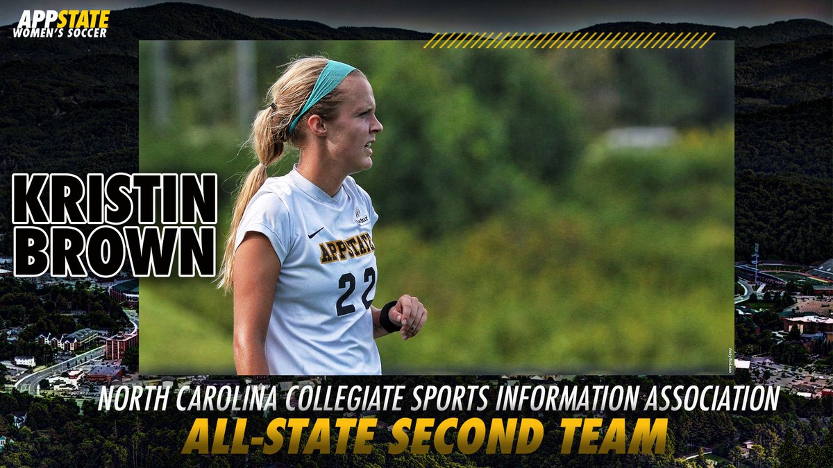 Congratulations to <a href="/kmbrown_/">Kristin Brown</a> on being to the <a href="/nccsia/">NC SIDs</a>
All-State Second Team! 

2️⃣ goals (career-high)
7️⃣ assists (team best/career high)
1️⃣1️⃣ points (career high)
1️⃣ #SunBeltWSOC POTW Award

➡️bit.ly/2Yo1Z4T