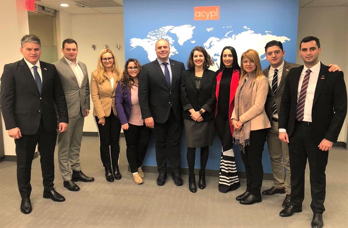 A group of young political leaders from North Macedonia participating in the American Council of Young Political Leaders <a href="/ACYPL/">ACYPL</a> program,  began their visit to the United States with a meeting with the organization’s CEO, Libby Rosenbaum.