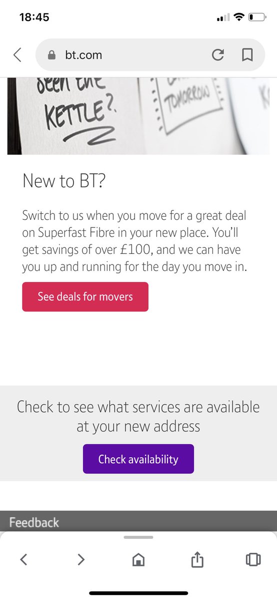 melbraddock87's tweet photo. @bt_uk disappointed advertising this on your website, new customers can be up on running on the same day. I have been a loyal customer for years and I have to wait 2 1/2 weeks to activate a line. Not even having an engineer out. https://t.co/ocTsfHR0d4