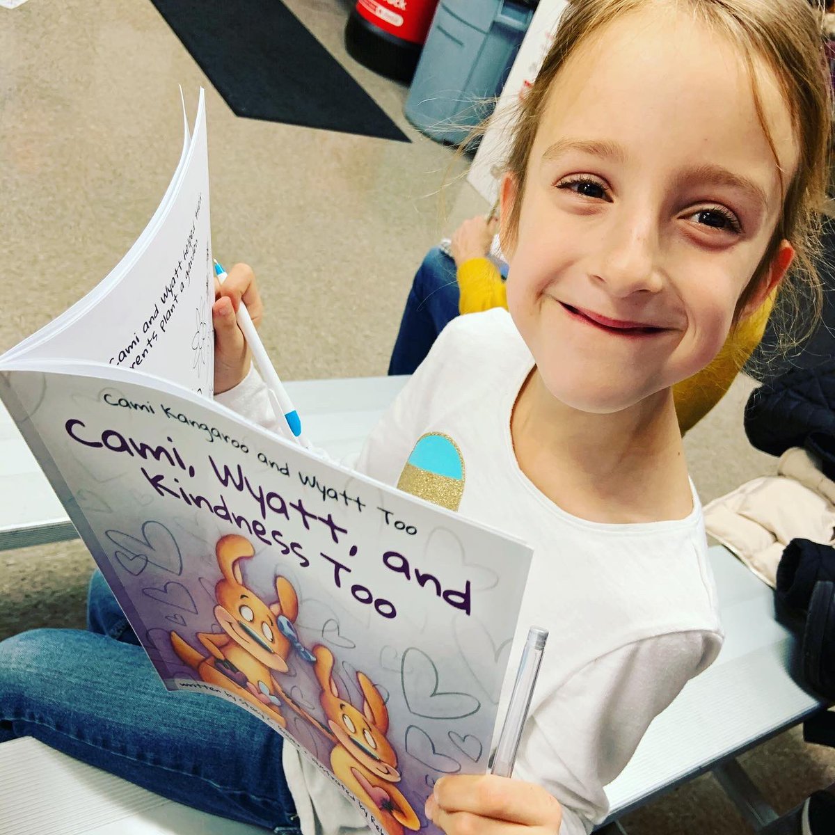 ElizGerlach's tweet photo. #camikangaroo saves the day yesterday. So glad I had the new #kindnessbook with us yesterday .. as we waited at gymnastics. Thank you @StacyCBauer1 ! https://t.co/suSHqSFQ8I