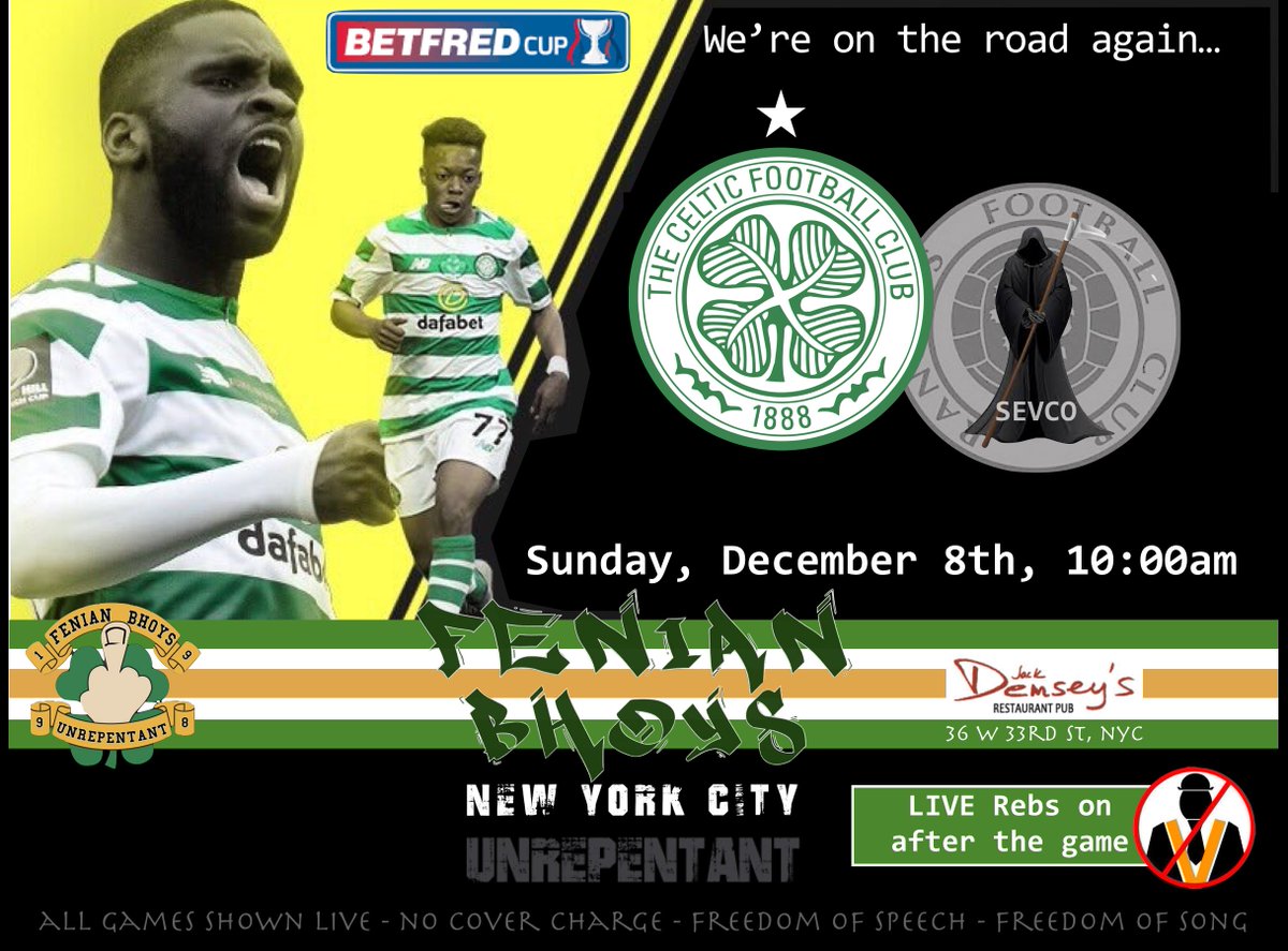 League Cup Final Hunskelping Sunday, 10am <a href="/JackDemseysNYC/">JackDemseys</a> with live war tunes from Joe Byrne after the game. No cover charge. Get in early!!! Hail Hail.