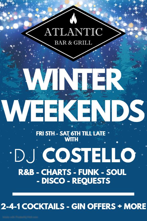 GrillAtlantic's tweet photo. Weekends here @GrillAtlantic Friday/Saturday DJ Costello playing all your favourites R&B Charts Funk Soul & Disco plus requests check out the 2-4-1 Cocktail selection Gin Offers & Gin of the week Boe Gin #STHELENS #BRINGASPOON LOL @whatsonsthelens @sthelensculture @StHelensHour https://t.co/LPnYQjhQib