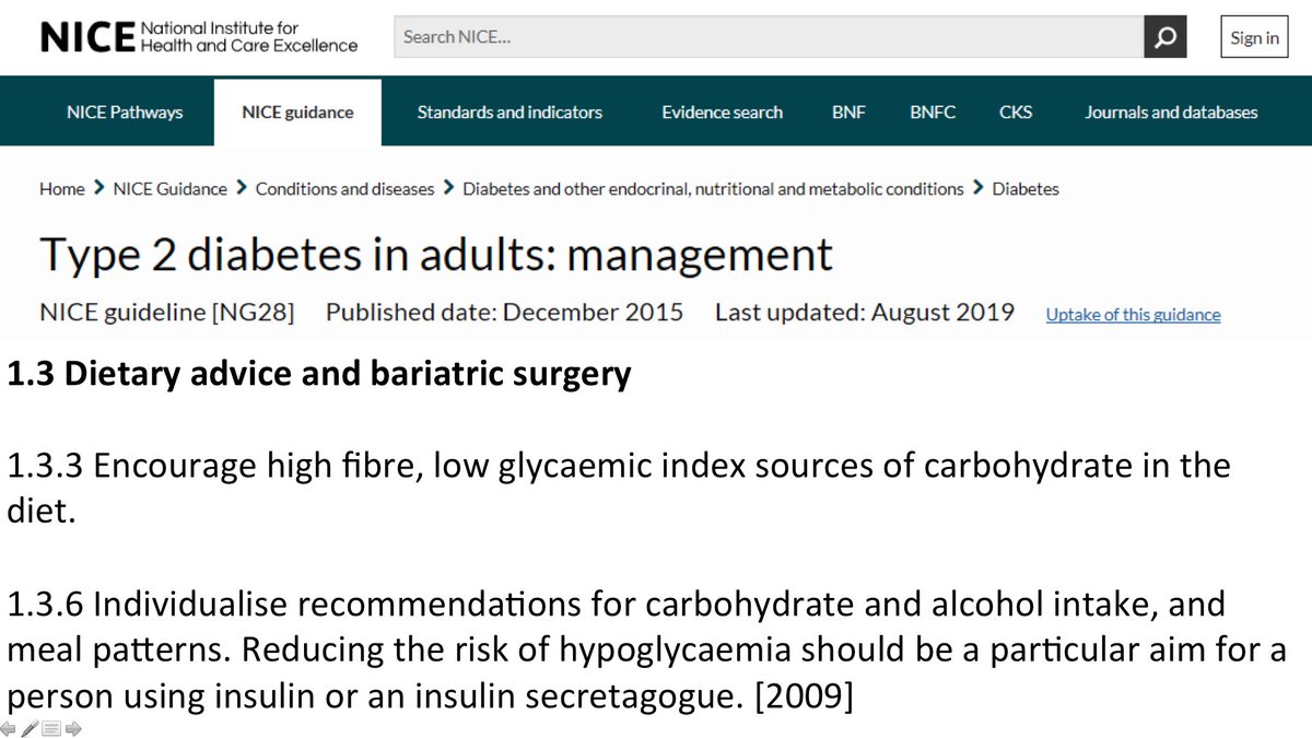 6/16Is  #lchf recommended by  @NICEComms ?Here's NICE advice from August 2019 