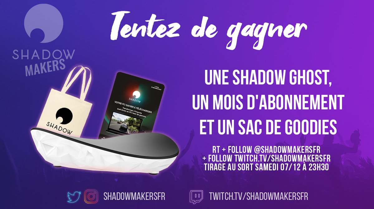 ShadowMakersFR's tweet photo. ⚠️#Telethon2019 #TelethonGaming⚠️

Shadow participe au marathon et vous offre un SUPER LOT !

Pour participer :
➡️Follow @ShadowMakersFR &amp; @Shadow_France 
➡️Follow la https://t.co/W2Hso2QLYV
🔃RT ce tweet

Gagner le lot, c'est bien, donner, c'est mieux !
➡️https://t.co/lLqfow0n9Z https://t.co/aZBrb668Ob