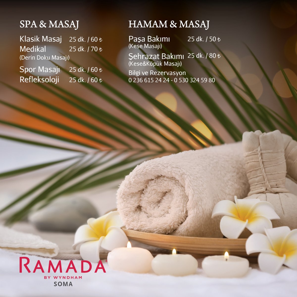 RamadaSoma's tweet photo. Ra Spa&amp;Wellness ile ruhunuzu ve cildinizi yenileme zamanı..

Spa&amp;Masaj 🌿 Hamam&amp;Masaj
☎ Detaylı bilgi ve rezervasyon: 0 236 615 24 24 - 0 530 324 59 80 https://t.co/aoBBlB5LSb