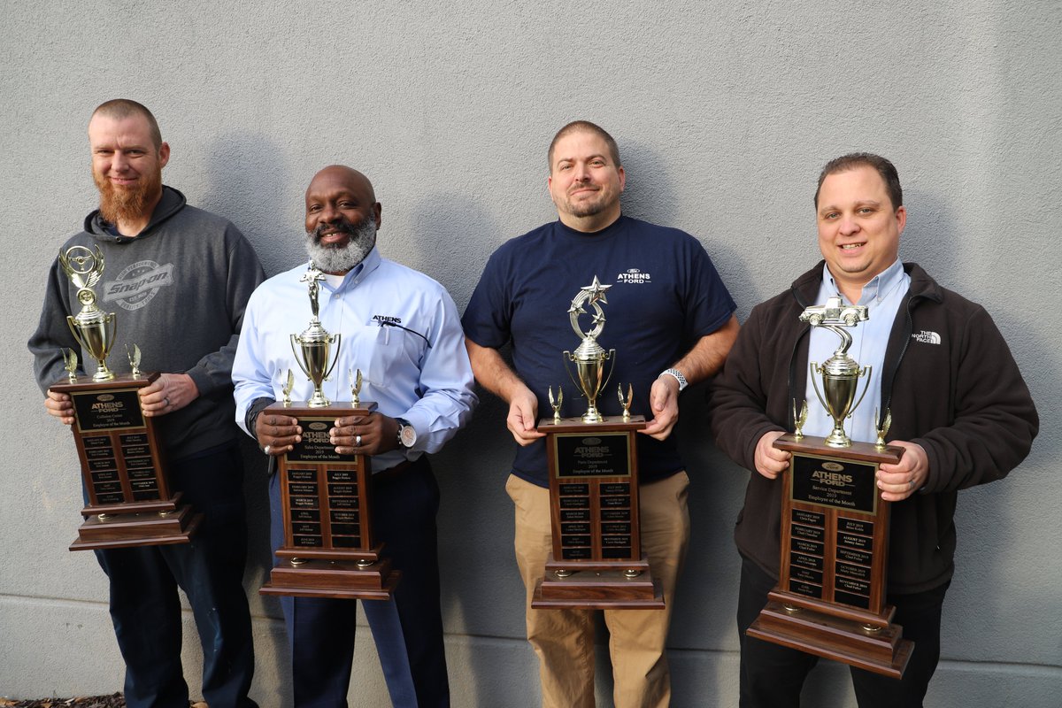Join us in congratulating our #AthensFord December 2019 Employees of the Month! 🎉 Thank you for everything you do for our customers and to enhance our company culture.