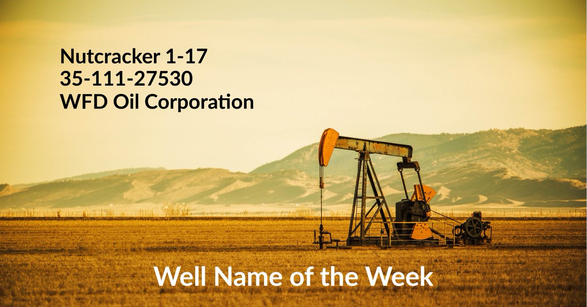 EnergentGroup's tweet photo. 'Tis the season for WFD Ol Corporation's Nutcracker 1-17 well to be Well Name of the Week!

#OilandGas #Energy #shale https://t.co/mSDofNFOTE