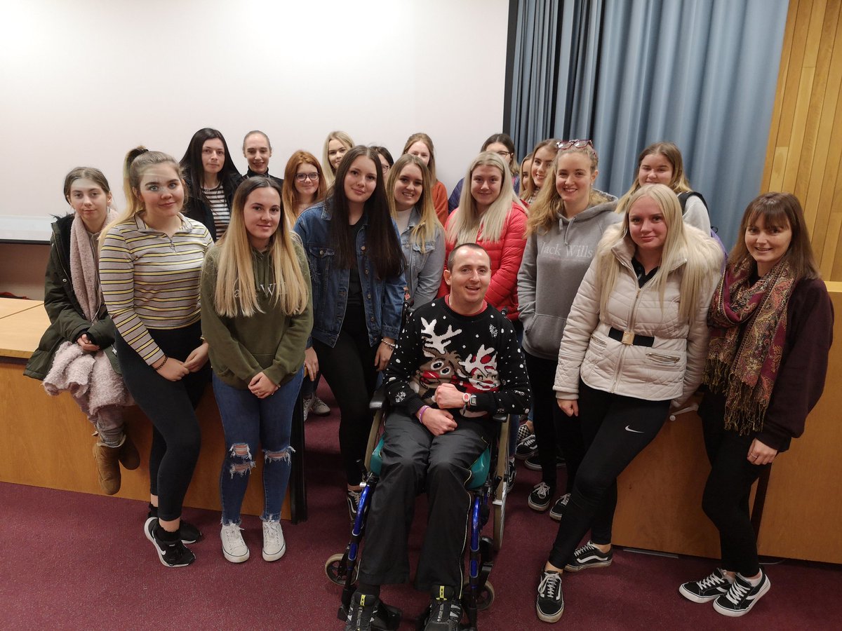 paulspledge's tweet photo. Wow what a wonderful week it has been. Over 600 students have listened to @paulspledge. A big thank you to @ColegSirGar Llanelli and @jamiedavies1804 for arranging the event and giving me and Dayton such a warm welcome. Merry Christmas &amp; Happy New Year, see you all soon🎅 https://t.co/X0AJ6EYCfk