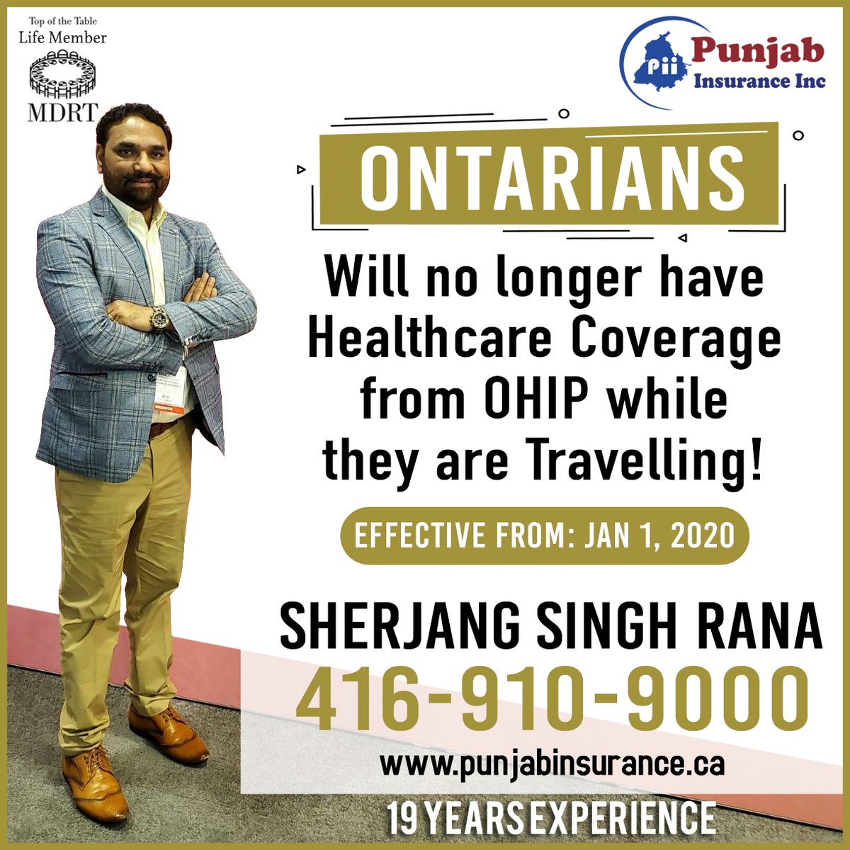 RanaSherjang's tweet photo. #ONTARIONS will no longer have Healthcare Coverage from OHIP while they are travelling; effective from Jan 1, 2020.
#SuperVisaInsurance #lifeinsurance #visitorinsurance #travelinsurance #sherjangsinghrana #healthcare #OHIP #canada #toronto #ontario #vancouver #alberta #montreal https://t.co/KDZF0wYKOM