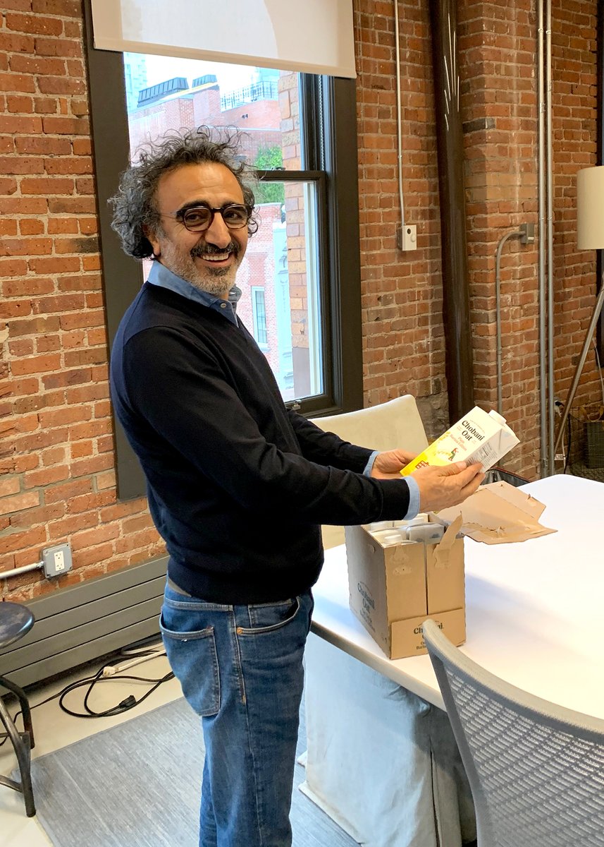 it’s here!!!! first batch of <a href="/Chobani/">Chobani</a> oat.. can't wait for you to try it!