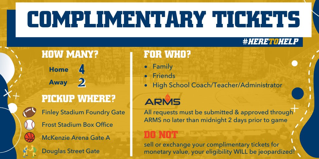 One of the benefits of being a student-athlete is free tickets to your games for your friends/family. You are also allowed to transfer tickets you won't be using to your teammates on @ARMSsoftwareLLC!

#HereToHelp     #MocsComplyTogether