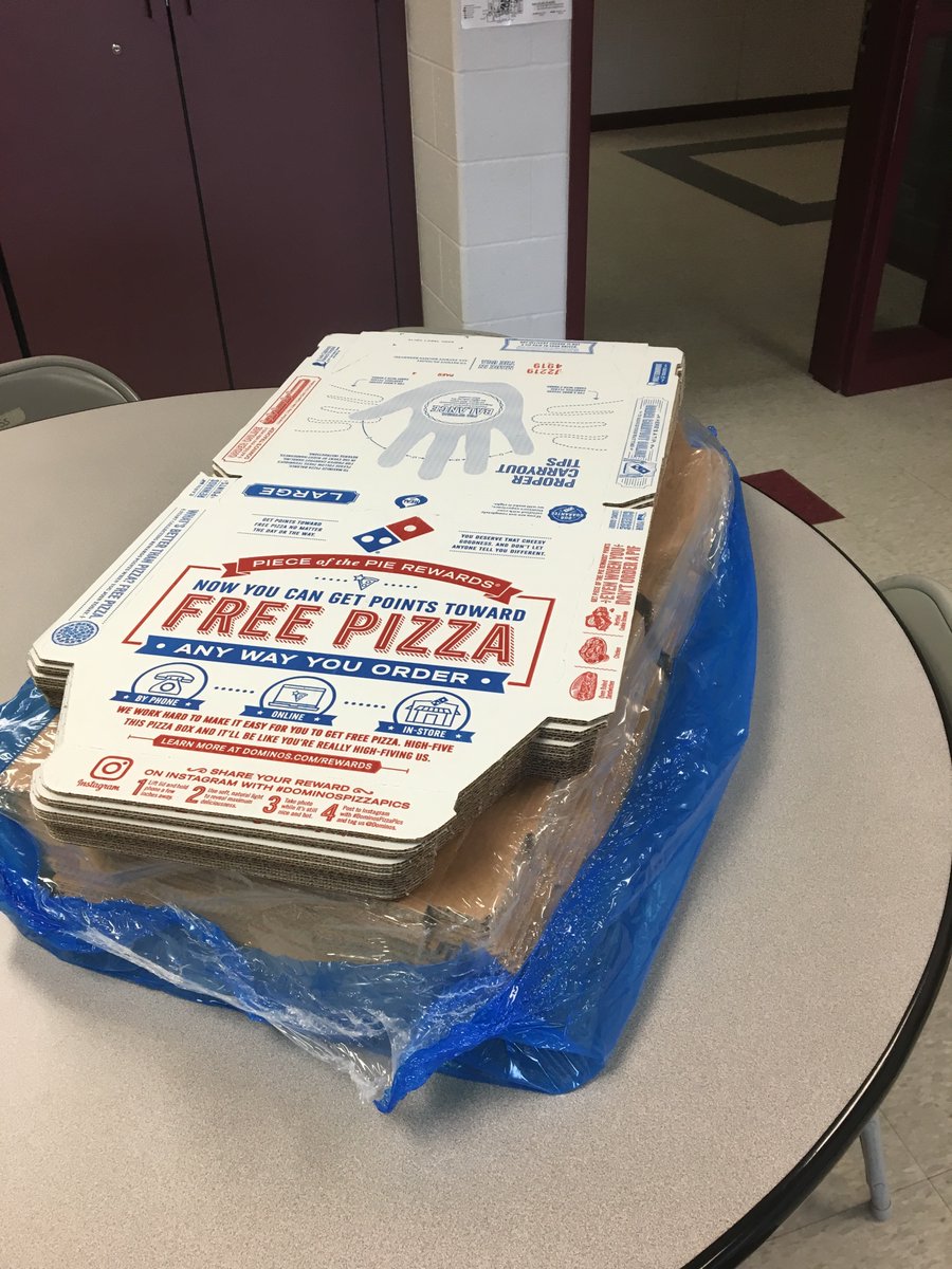 ChangeMms's tweet image. Huge thanks to @dominos on Cumberland Pkwy for their donation of 70 pizza boxes for our solar oven project! More pics coming soon! #masdproud #MMSD4C