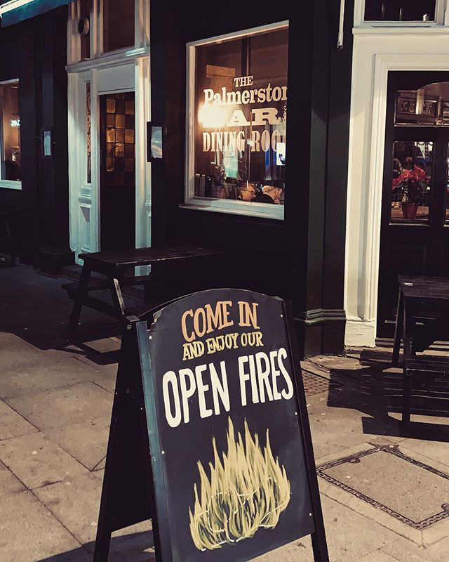 Open Fires all day, every day @thepalmerstondulwich
