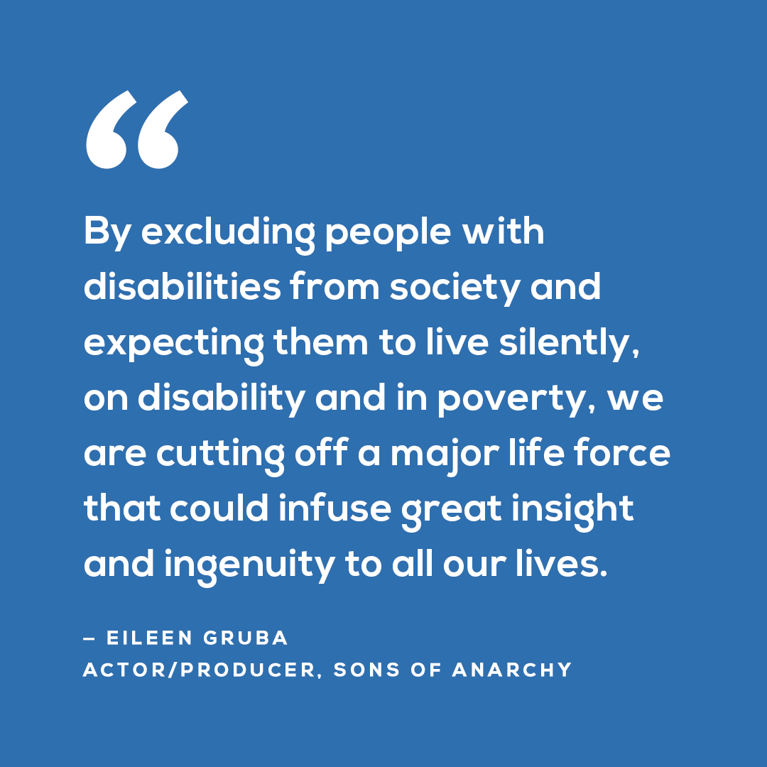 Vis4Disability's tweet image. True words from actor and producer @EileenGrubba. We're so glad that Eileen lent her support to #VisibilityforDisability by signing our open letter calling for greater inclusion, diversity and representation in our media.  visibilityfordisability.ca