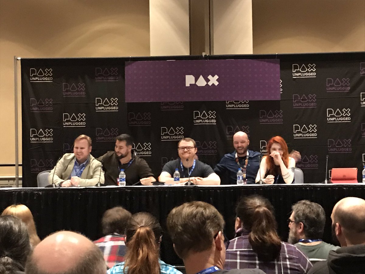 MaterialComponents (@mcomponents) on Twitter photo Killer first panel for #PAXUnplugged: Prepping to Run Games at Cons. Such great advice from @WisePapaGrant <a href="/JStav_/">John Stavropoulos</a> @MatthewWForeman <a href="/BerlingsBeard/">Ken Breese</a> @DnDnPaige Killer first panel for #PAXUnplugged: Prepping to Run Games at Cons. Such great advice from @WisePapaGrant <a href="/JStav_/">John Stavropoulos</a> @MatthewWForeman <a href="/BerlingsBeard/">Ken Breese</a> @DnDnPaige