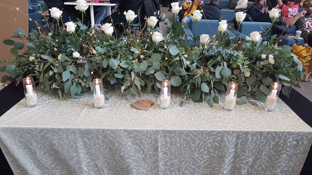 LTSAlgonquin's tweet photo. Remembering the women engineers massacred 30 years ago in Montreal and recognizing all victims of gender violence ... including missing and murdered indigenous women. Thank you #ACprojectlighthouse for the ceremony. @algonquincolleg https://t.co/tUcftbPiMy
