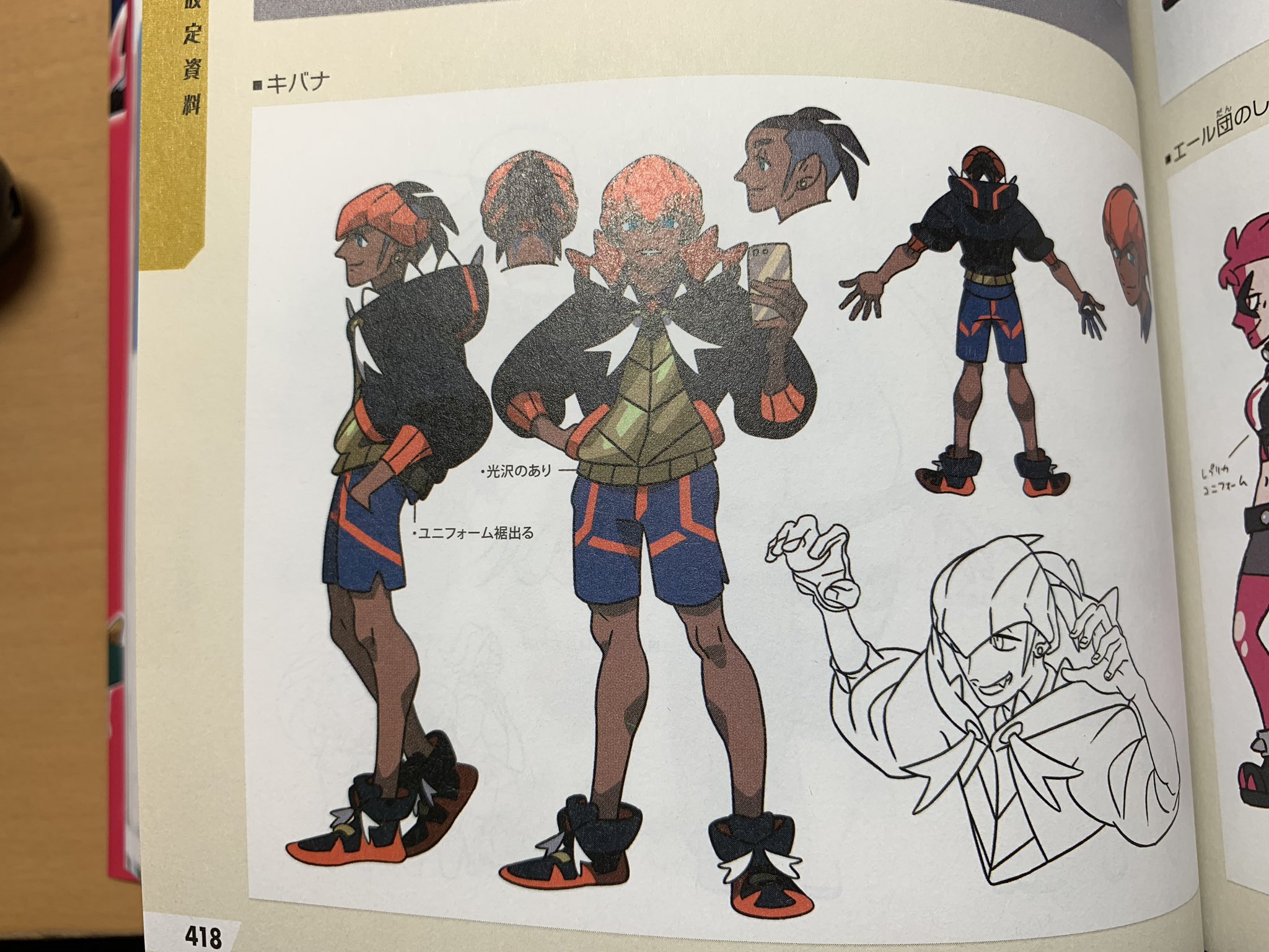 O Xrhsths ｋａｚｕ Sto Twitter 攻略本にある設定資料面白いな ポプラさんの若い頃とかキバナさんのバンダナ外したやつとかあるよ