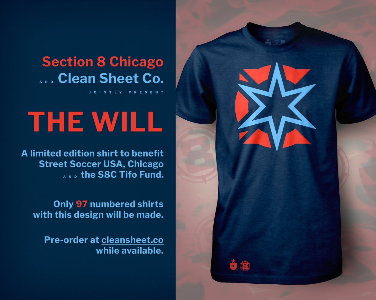 Section8Chicago's tweet image. Now is the time to unite and stand together for tradition, honor, and passion. Purchase this limited-edition t-shirt designed by @M_Willis and show your Chicago pride as we move into the 2020 season. 

👉 cleansheet.co/products/the-w… 

#cf97 | @CleanSheetCo