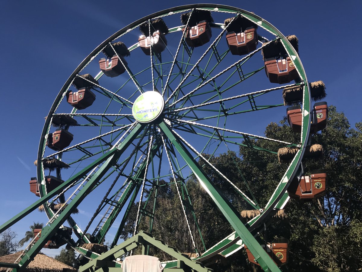 It's Free Ferris Wheel Friday! 🎡 Ride the 50 Monkey Ferris Wheel for free  today from 11AM-2PM, no coupon required. Free Ferris Wheel Fridays continue  every Friday until Feb 28, weather permitting. #, image size:1200x900