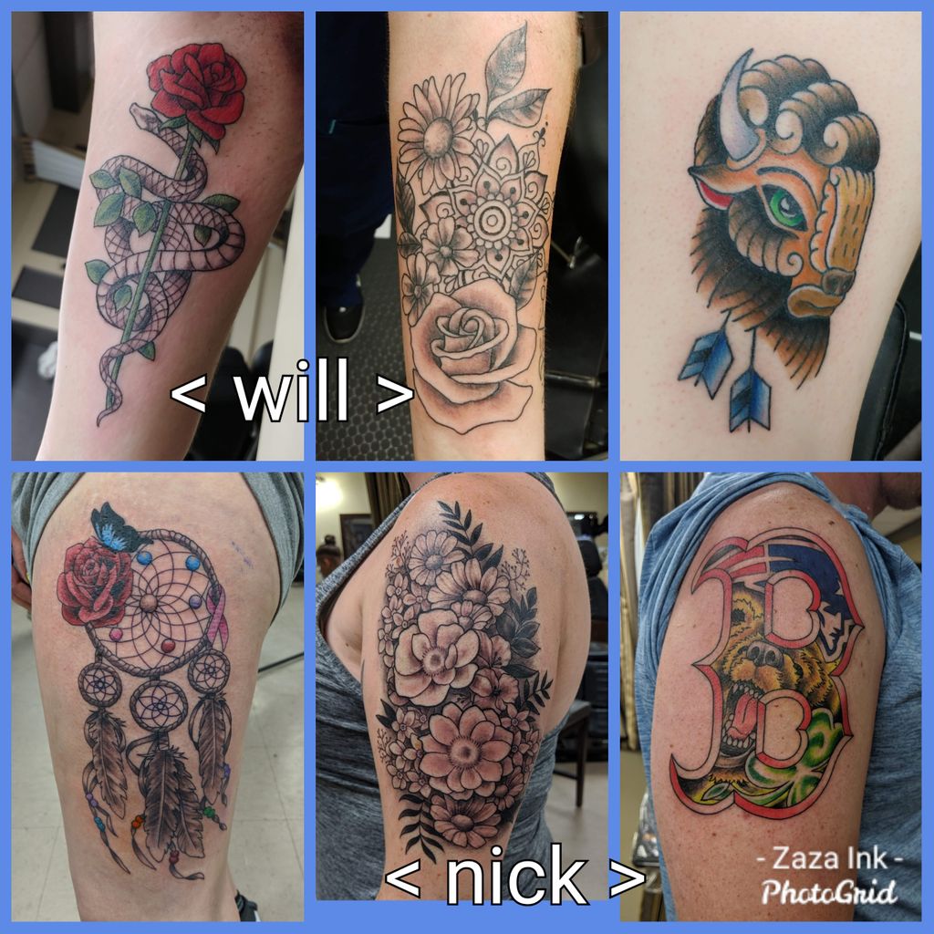 ZazaInk's tweet photo. Your walk-in artists: Nick and William. We take walk-ins daily, time allowing, but these guys are dedicated every Friday and Saturday for your small tattoo needs. https://t.co/iVBGtSjTbV