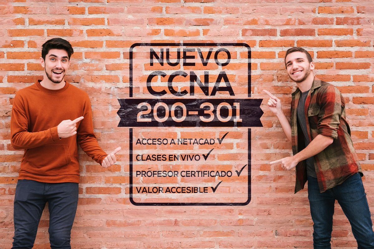 seaccna's tweet image. NUEVO!!
Amigos les informamos que comienza la pre venta del nuevo curso preparatorio de #CCNA 200-301. Pueden consultar más informaciones en
nuevoccna.seaccna.com
#ccna200301 #NetworkAdmin
#Cisco #networksecurity #redes #switching #certification