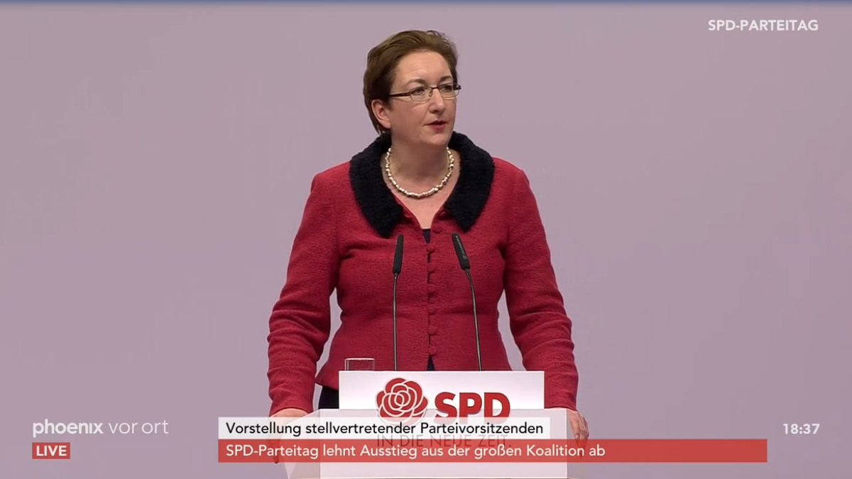 annaesch1's tweet photo. Klara Geywitz bewirbt sich um einen StellvertreterInnenplatz. Gute Rede. 
#spdbt19 #frauenpower https://t.co/uKKjnpg48e