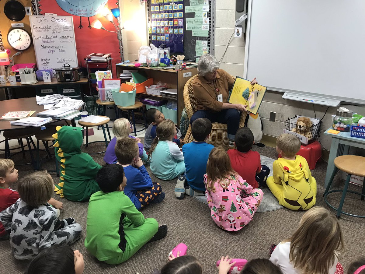 Mrs. Bonnie Brown was back in our classroom for another special read aloud! We love when Mrs. Brown comes to visit us at Kurtz! #pawsthecougar