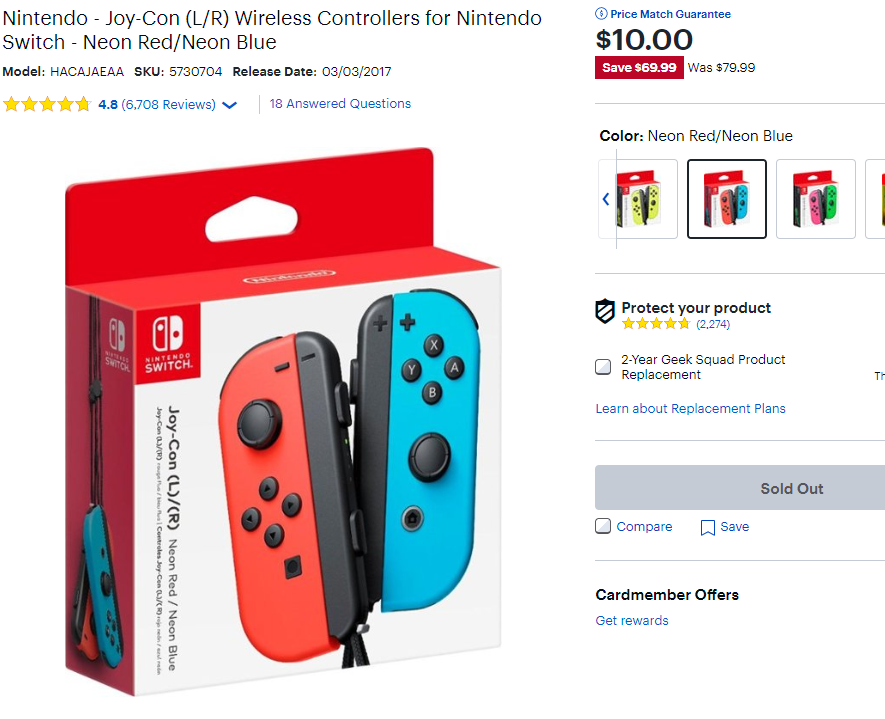 best buy switch joy con
