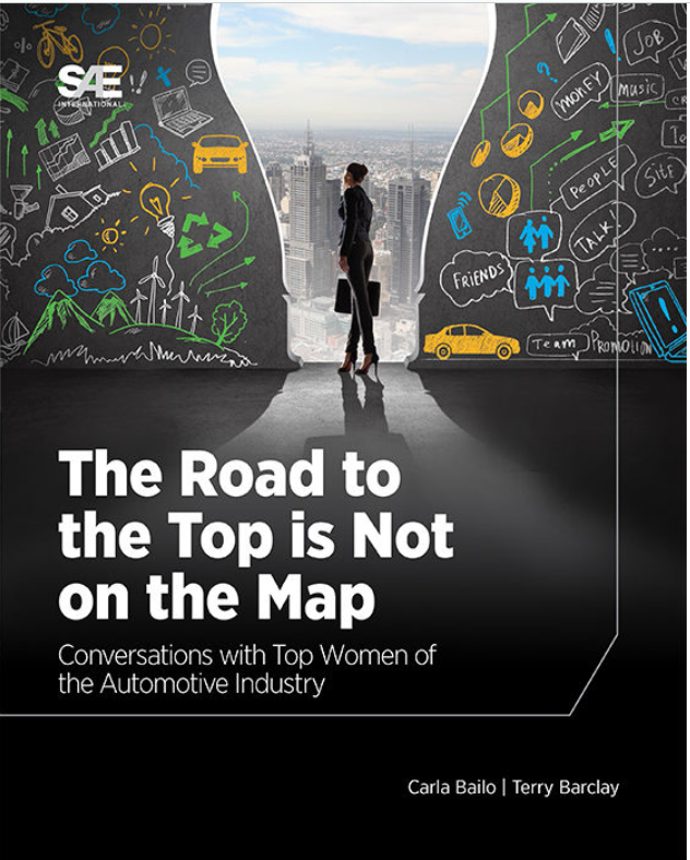 SAEITC's tweet photo. When you're at @CES, see Carla Bailo from #IAMTS member @cargroup, with her new @SAEIntl book, The Road to the Top is Not on the Map: Conversations with Top Women of the Automotive Industry, at Gary's Book Club - Jan 7th. https://t.co/TwjE06WE18 https://t.co/sEOVQv4W91