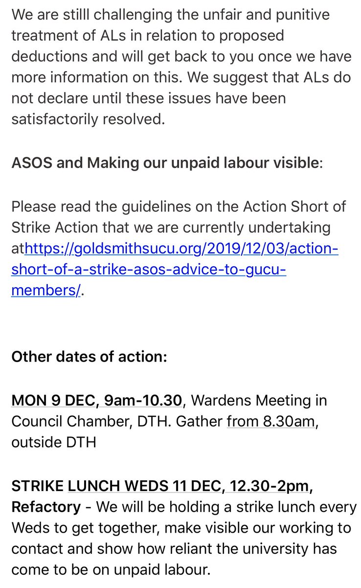 Goldsmiths UCU tweet media