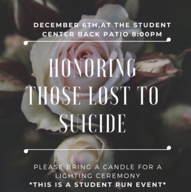 CollegeDemsRU's tweet photo. Hey everyone, please come out tonight to the student center back patio at 8PM, to honor and give your condolences to those we have lost to suicide. https://t.co/Wvrr7dVXnG