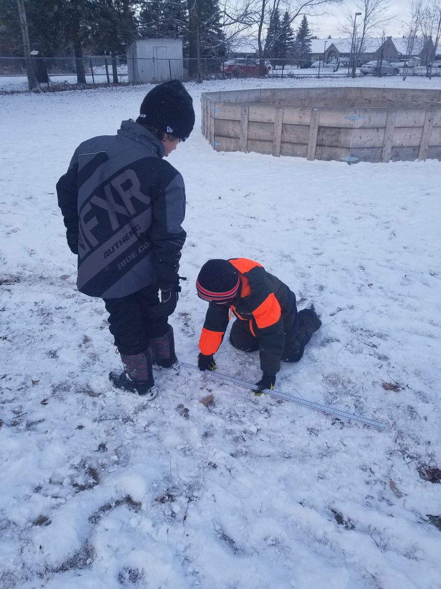 redsher99's tweet photo. Measuring our snowy jumps and deciding if snow angel's are symmetrical. @cobdendps #outdoorlearning #fridayinthefields #rcdsbmath #rcdsb ##rcdsbexperientiallearning https://t.co/b6f8d44EnZ