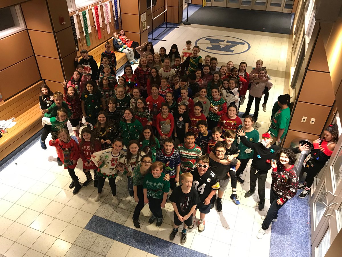 Thank you to all the @AMSRockets teachers and parents - and especially the students - for making the 6th grade Ugly Sweater Dance a success. Good time had by all!