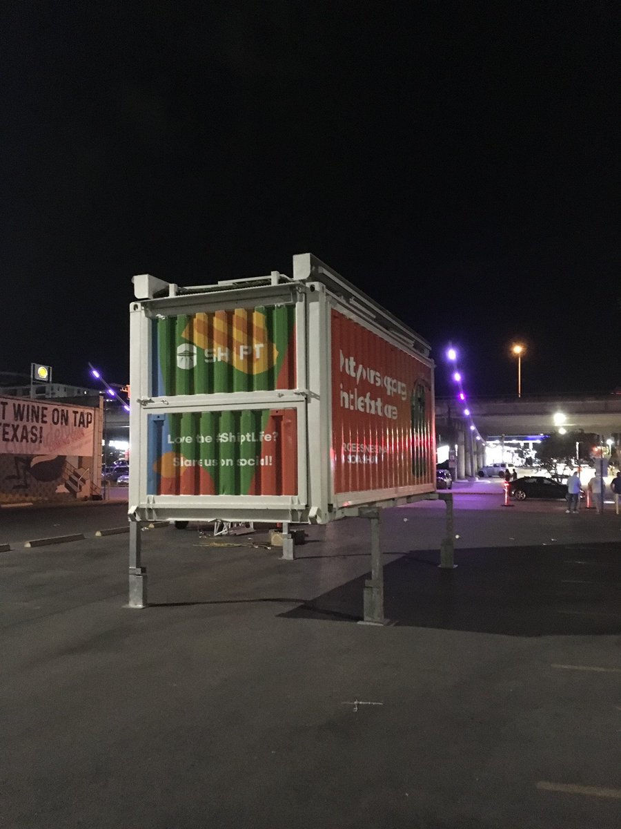 Steel_Space's tweet photo. 20' custom experiential container unit deployed for Shipt in Austin, TX. Turnkey solution. No forklift required for deployment. External branding applied for brand awareness during transport.

FIND OUT MORE @ https://t.co/MTeYfOfMJP https://t.co/2ehpGmUf9a