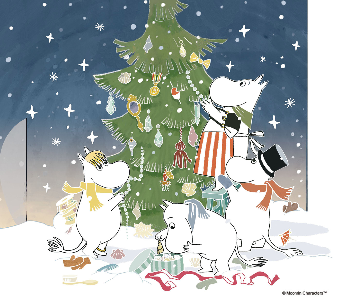 Twitter 上的 ムーミン公式 今日はなんの日 本日は クリスマスツリーの日 普段は冬眠するため冬の様子を知らないムーミン たちですが ある冬ムーミン谷にクリスマスがやってくると起こされ すっかり怖い人だと勘違い しかし もてなそうともみの木を飾り付け