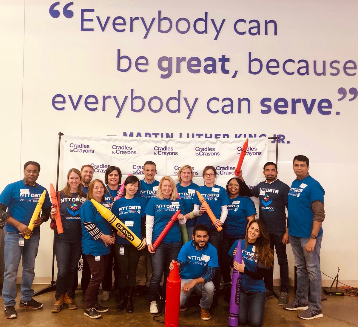 Meaningful day spent with colleagues at Cradles to Crayons during NTT DATA Global Volunteer Week. #nttdatagivesback #globalvolunteerweek #together4good #nttdata @NTTDATAServices