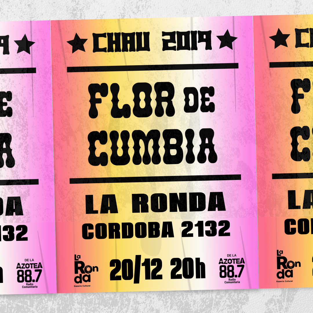 Festejamos un gran año de #comunicaciónparticipativa en La Ronda con Flor de Cumbia! Te esperamos el 20 de diciembre desde las 20, entradas $100! 💃💃🕺🕺. Evento > facebook.com/events/7458107… #mardelplata #mdq #cumbia #atr #fiesta #glitter