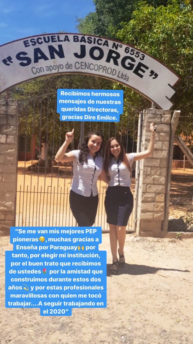 Hermosos mensajes de nuestras Directoras. Gracias Dire Emilce por permitirnos trabajar juntos estos dos años.