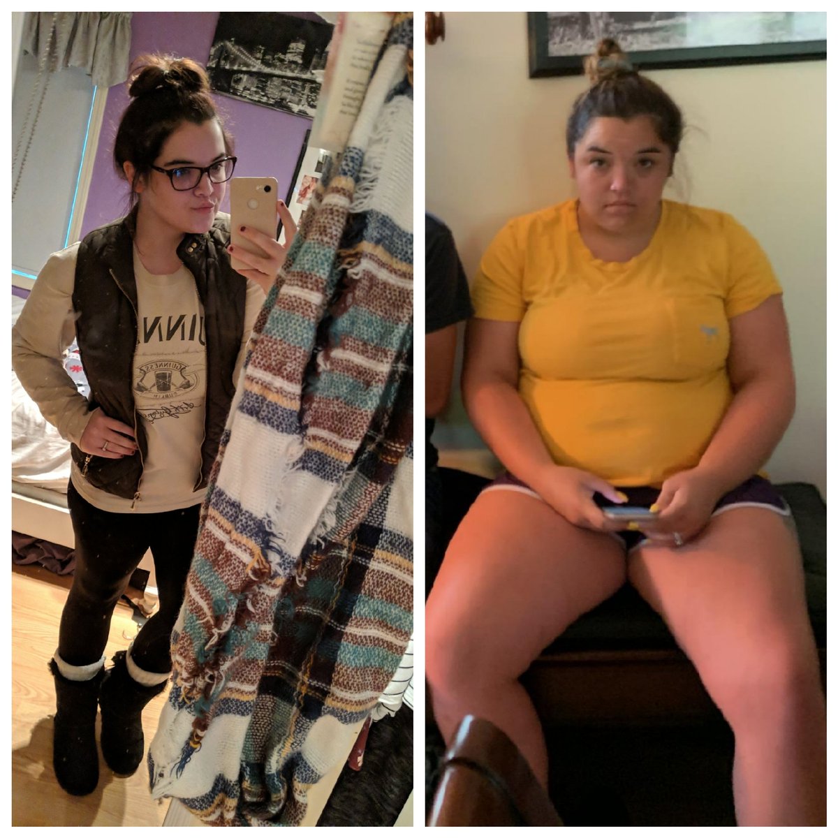 Taylorhasclass's tweet image. 30 pounds down... unfortunately I'm stuck right now but I thought I would celebrate my progress. Photo on the left was November 30th, 2019 picture on the right was July 20th, 2019. Thank God I decided to make a change.