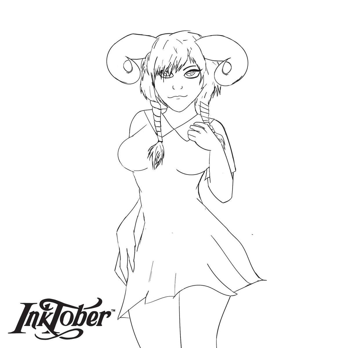 A super belated inktober prompt "dark" based on a <a href="/riae_official/">Riae</a>  photo. 

Should I do a weekly poll for a weekly character post?

#dark #inktober2019 #illustrator