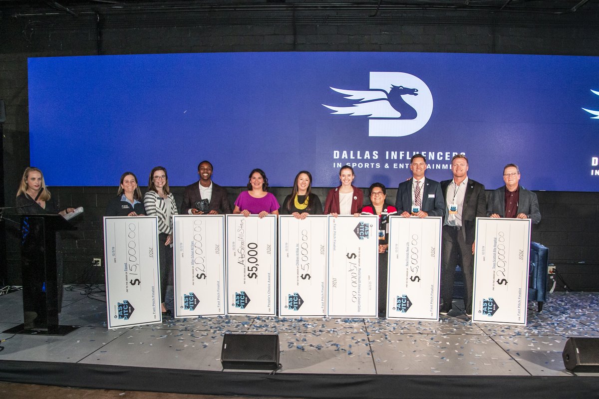DISEorg's tweet photo. Congratulations again to our 2019 grant recipients! We are another $100K towards our goal of giving $1M in grants to local nonprofits through the power of sports and entertainment in DFW. See all the photos from #FastPitch19 on our website: https://t.co/ExaFNjmeLc https://t.co/sPmnYe6Pzn