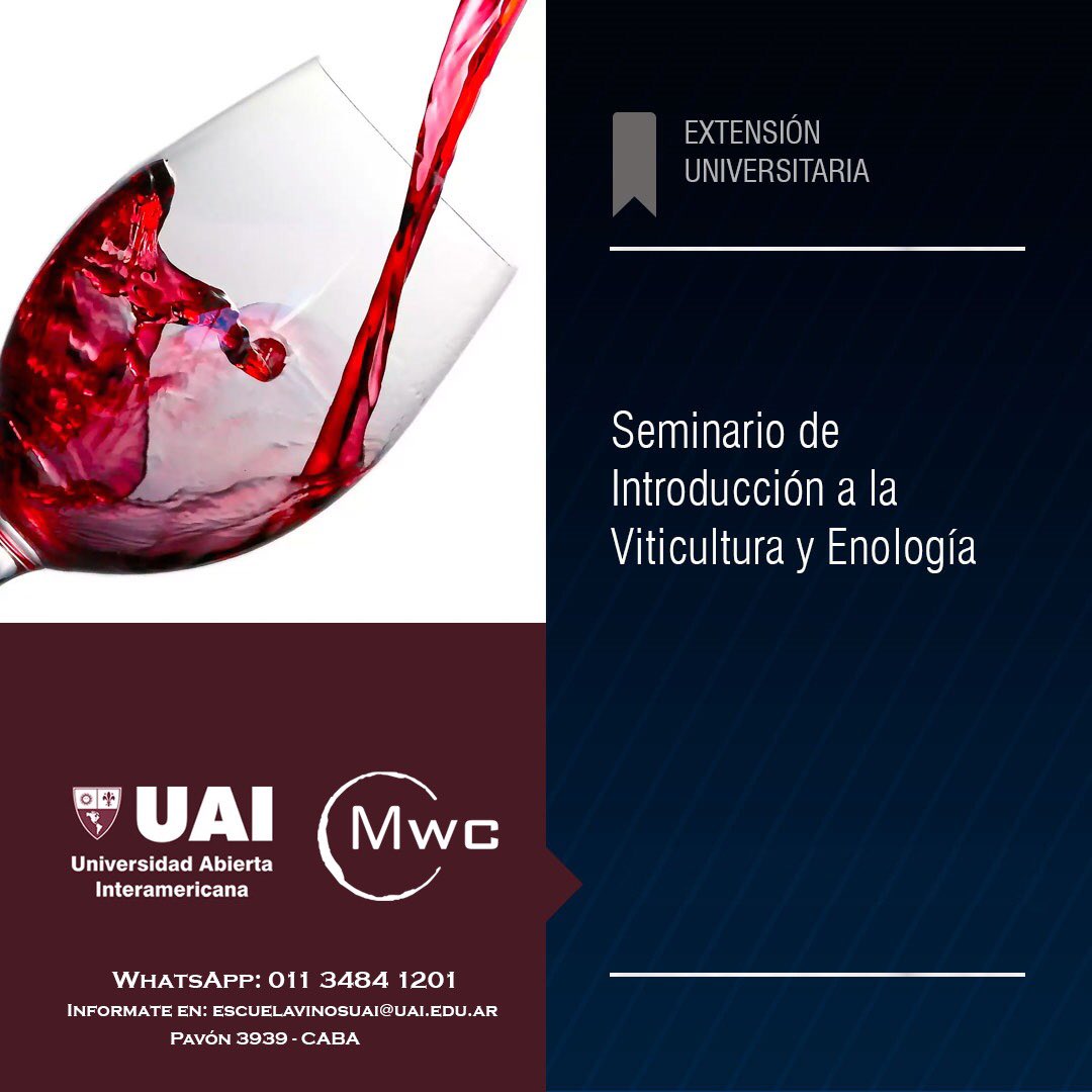 malbecwinesMWC's tweet photo. 🍷Ya están abiertas las inscripciones para los diferentes cursos y diplomaturas de la extensión universitaria de @UAInow y @malbecwinesmwc.

✏️Para consultas e inscripciones: escuelavinosuai@uai.edu.ar o por WhatsApp al 011-3484-1201 https://t.co/Y0xtcCKZb1