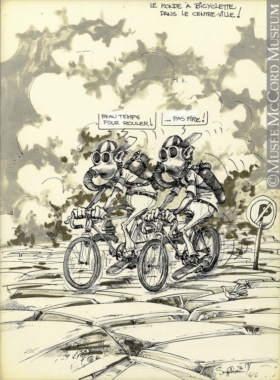 LachapelleUgo's tweet photo. #sameoldissues #bike #traffic 1976
Dessin, caricature
Le monde a bicyclette dans le centre-ville !
Serge Chapleau
1976, 20e siècle
Encre sur carton
35.5 x 25.7 cm
Don de M. Serge Chapleau
m996.10.170
© Musée McCord https://t.co/kC3gF1AOq7