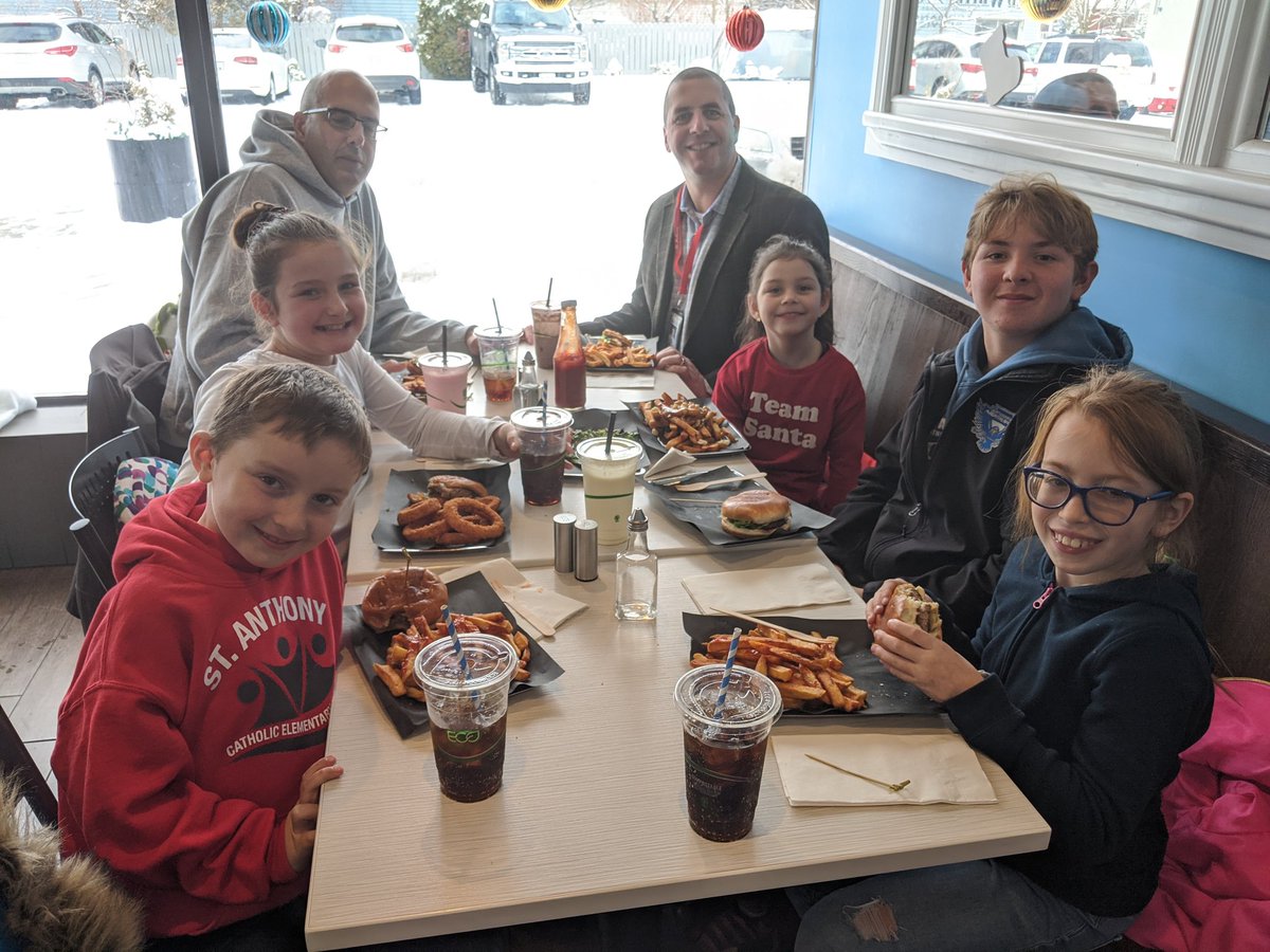 Sincere thanks to this group of students who raised a huge amount of money in our fundraising efforts. The meal we shared <a href="/OlympusBurger/">Olympus Burger</a> was excellent!